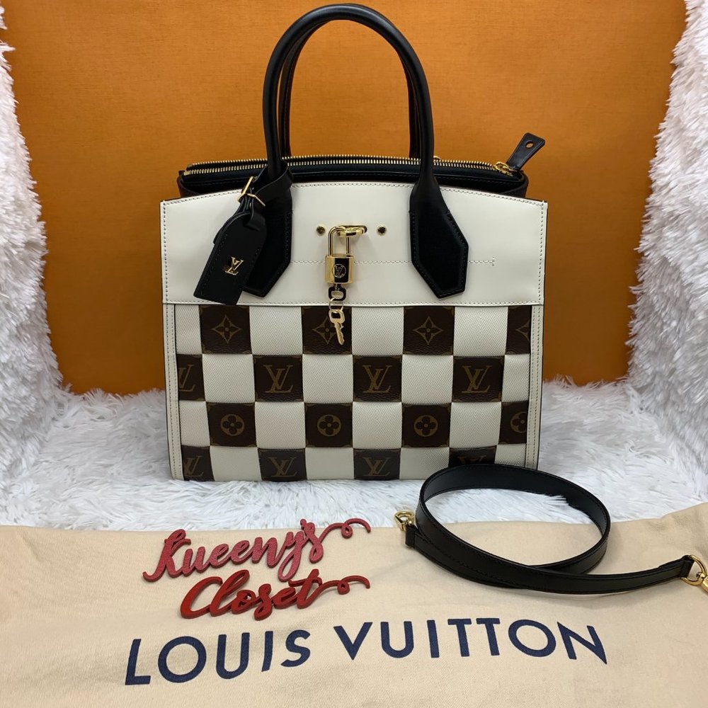 āSOLDāLOUIS VUITTON Damier Tressage Steamer MM bag - Picture 1 of 14